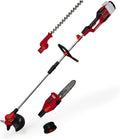 Multifunción inalámbrica Einhell GE-LM 36/4in1 Li-Solo Power X-Change (iones de litio, 4 en 1: cortasetos, motosierra, cortabordes, desbrozadora, sin batería ni cargador)