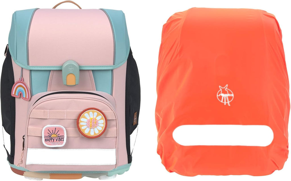LÄSSIG Set de mochila escolar de 7 piezas para niños/School Set Boxy Unique Negro