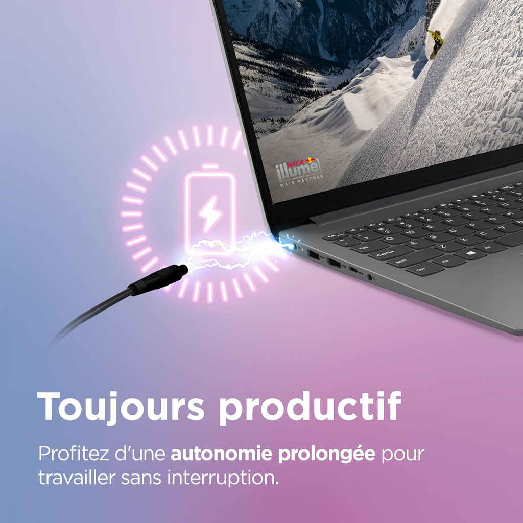 Lenovo IdeaPad 1 15AMN7 - Ordenador portátil 15.6'' FHD (AMD Ryzen 5 7520U, 16 GB RAM, 512 GB SSD, Gráficos AMD Radeon 610M, Windows 11 Home) Teclado francés AZERTY - Gris
