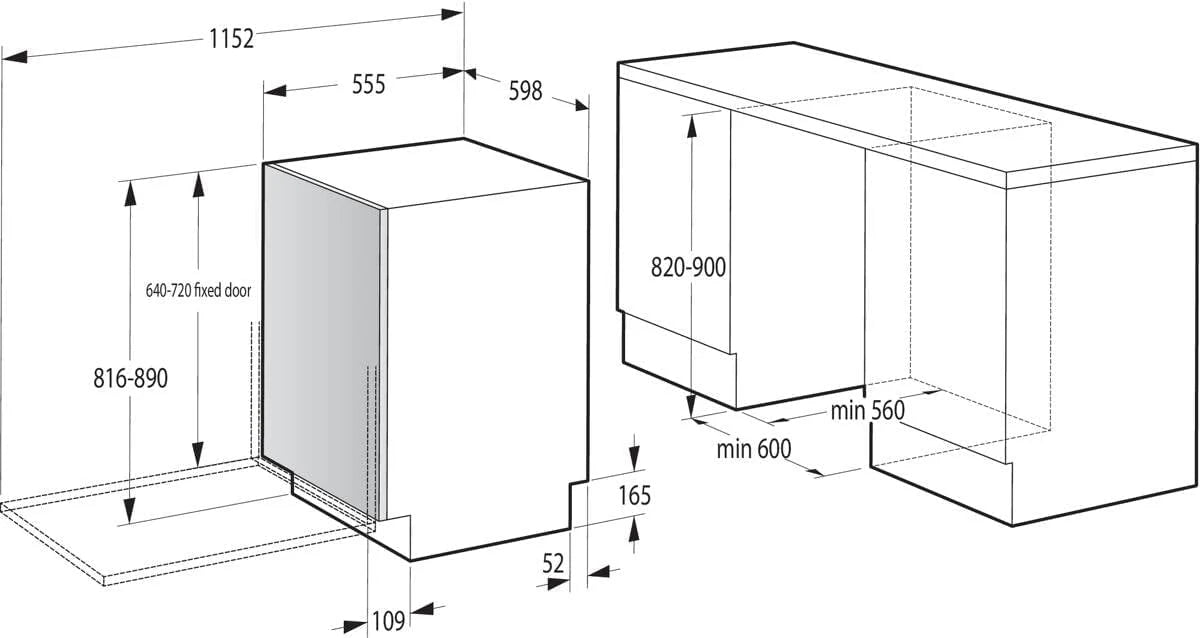 Gorenje GV663A66 zmywarka do naczyń do zabudowy