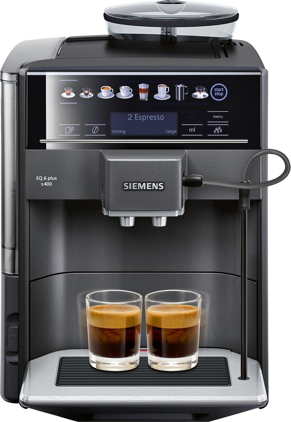 Siemens EQ6 Plus TE654319RW- Cafetera espresso - Antracita, Negro
