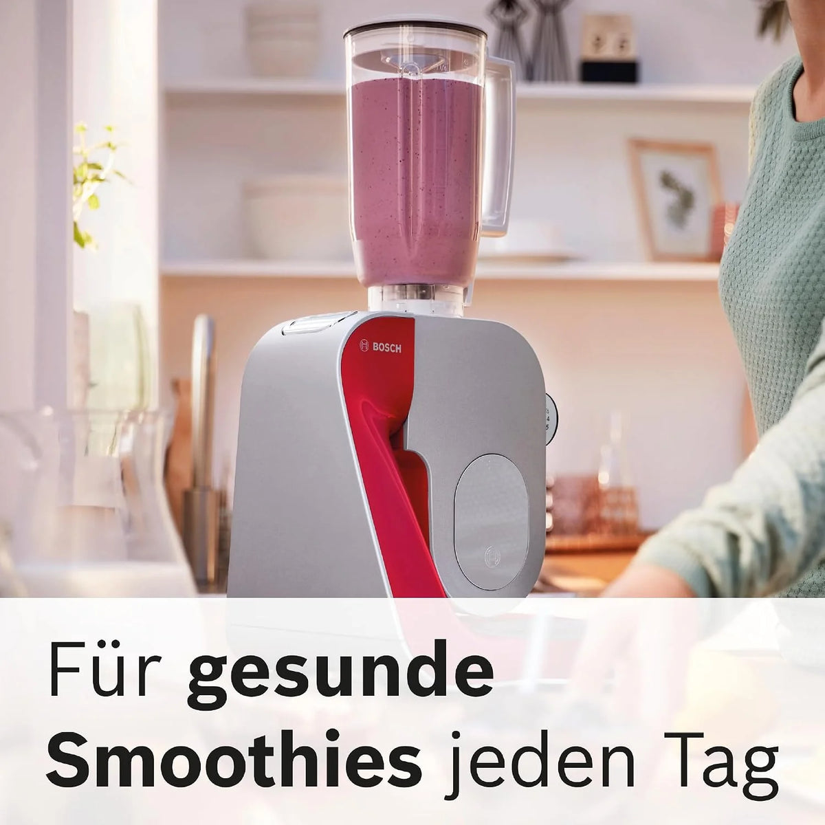 Bosch MUM5 Robot kuchenny 1000 W, MUM58720, czerwony, srebrny