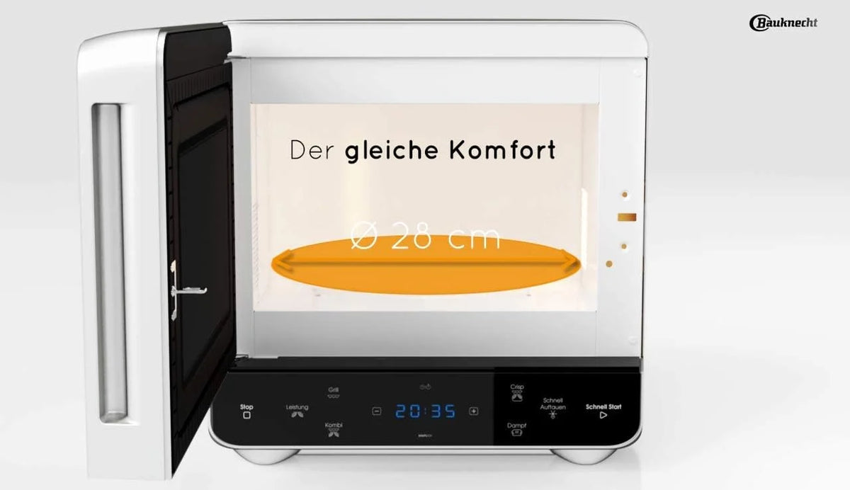 Bauknecht MW 39 WSL/połączenie grilla i kuchenki mikrofalowej/funkcja Crisp / 700 W / 13 l komora gotowania/super kompaktowa konstrukcja/funkcja gotowania na parze/funkcja szybkiego