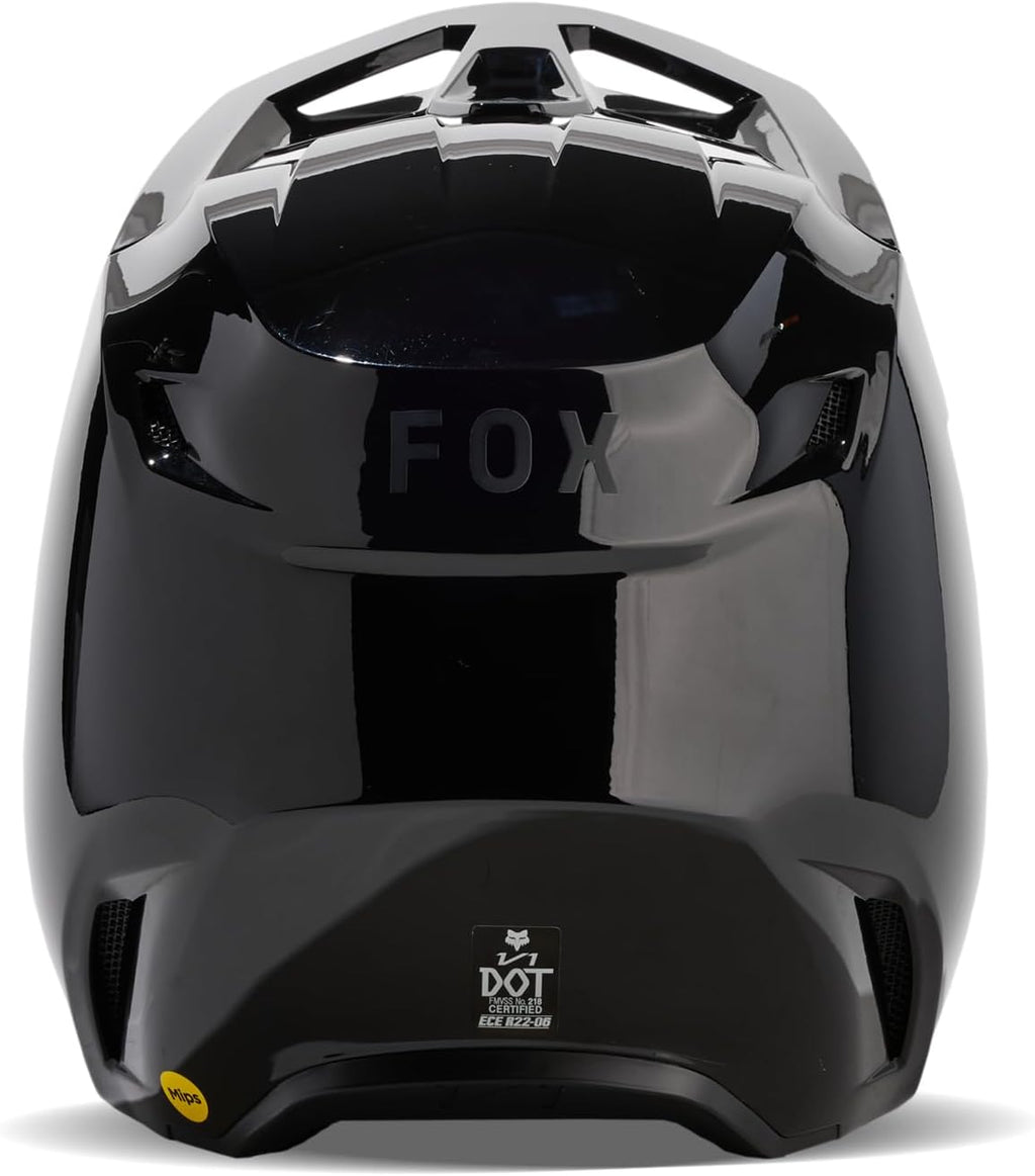 Casco Fox Racing V1 Solid Motocross MIPS Seguridad Confort Ajuste Regulable Ventilación Óptima Forro Extraíble y Lavable Protección contra Impactos Negro, Talla: M