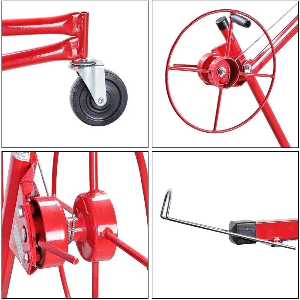 Elevador de paneles Sonnewelt, capacidad de carga de 68 kg, plegable, altura ajustable de 140 cm a 350 cm