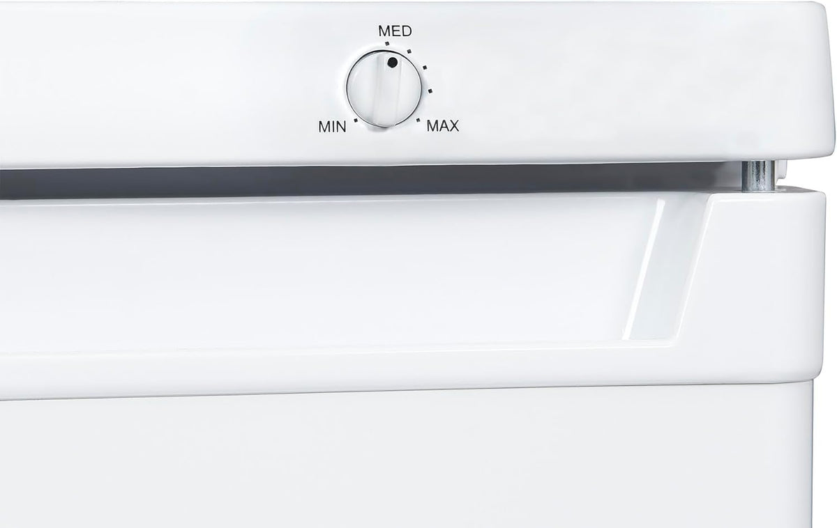 Exquisit® Congelador de sobremesa 91L, color blanco, clase E, congelador de 4 estrellas, 4 cajones transparentes, puerta reversible, control de temperatura, medidas (85,5 x 55,0 x 58,0 cm)