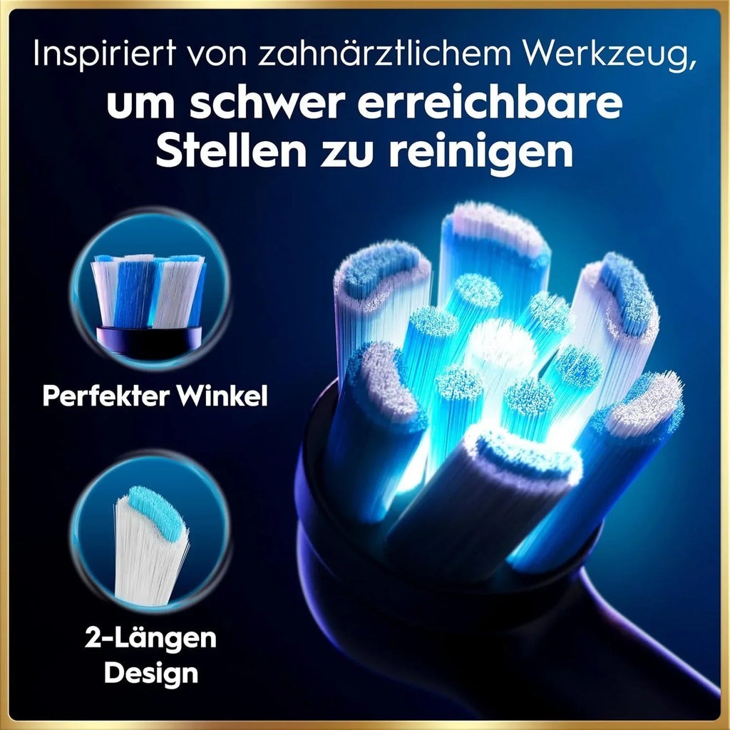 Cepillo de dientes eléctrico recargable iO Series 9 con cabezales, 7 modos de limpieza, control de presión inteligente, cabezal redondo, negro