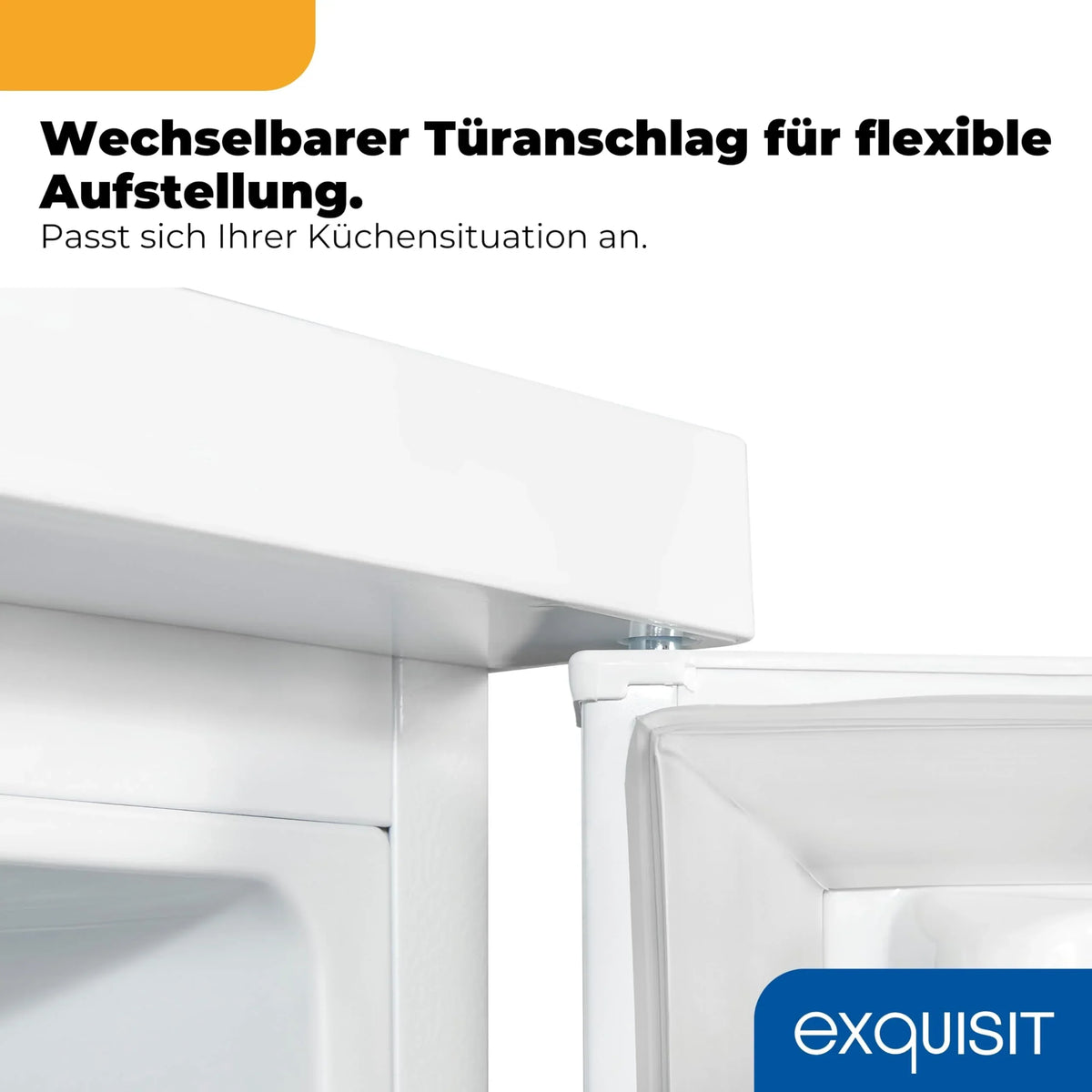 Frigorífico de 133 L sin congelador KS516-V-H-010E, 3 estantes de cristal, luz LED, cajón para verduras, puerta reversible, clase energética E