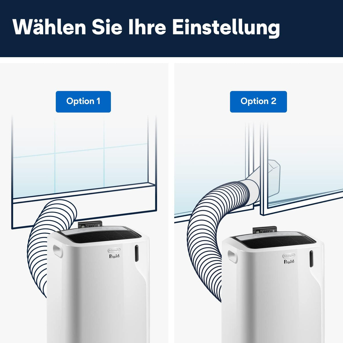 De'Longhi Pinguino - Aire acondicionado portátil, para habitaciones de hasta 29 m², con deshumidificador y ventilador, 9800 BTU, funcionamiento silencioso, mando a distancia, temporizador 24h, clase de eficiencia energética A (PACEM90)