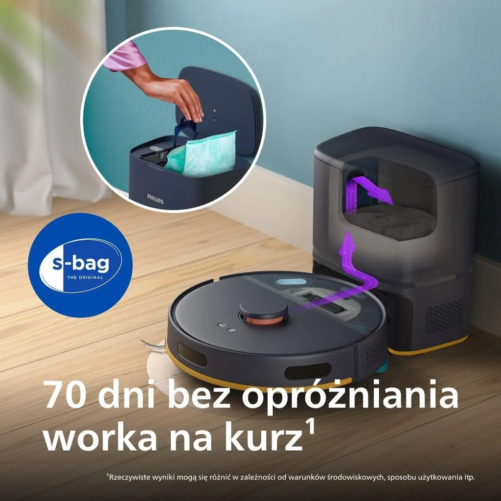 Philips HomeRun Robot Sprzątający serii 2000, 2700 Pa, Stacja Opróżniania