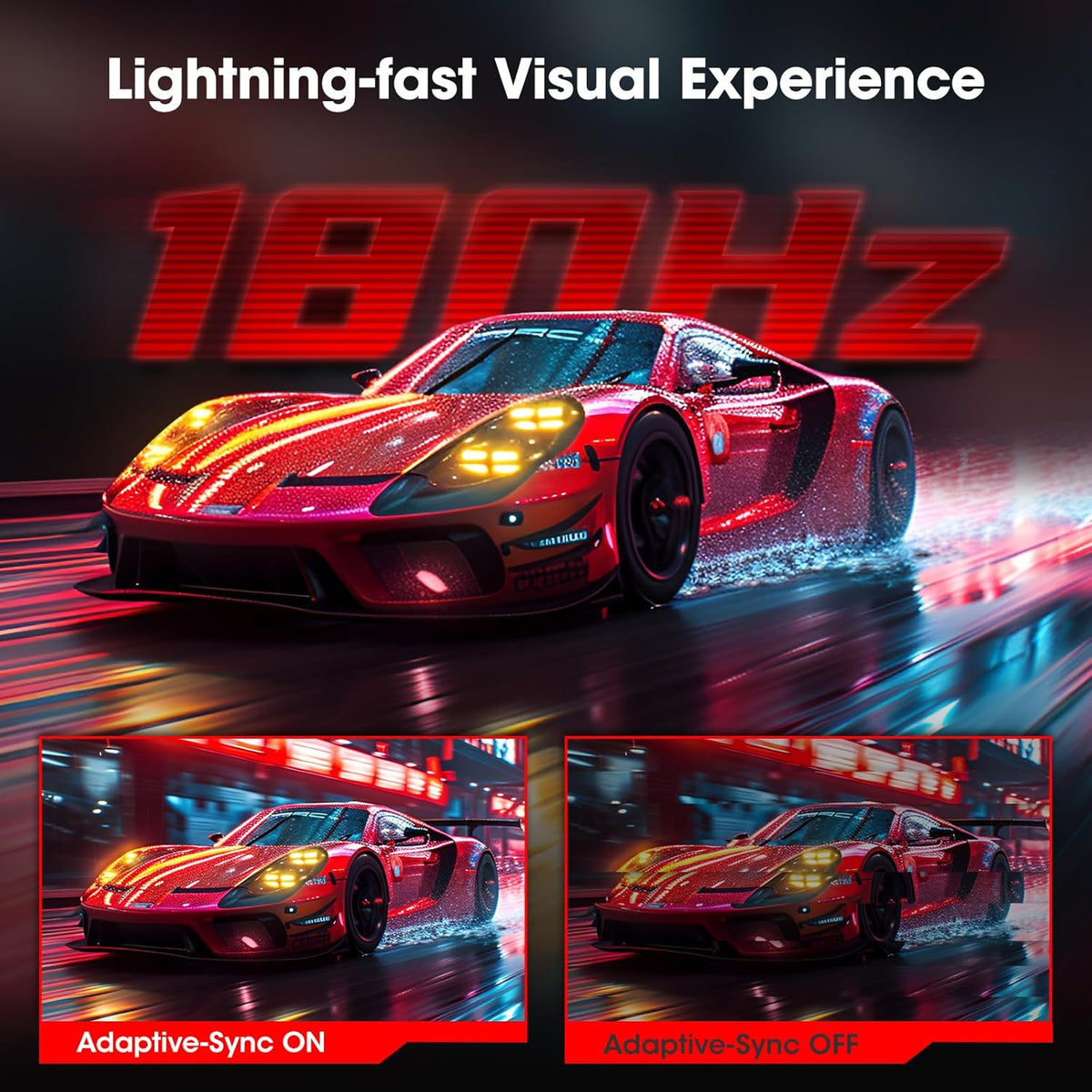 Monitor Gaming Curvo KOORUI de 27'', 1500R, Panel VA, Resolución QHD (2560x1440), 180Hz, 1ms, DCI-P3 85%, Bisel ultradelgado, Inclinación ajustable, Compatible con HDMI/DP