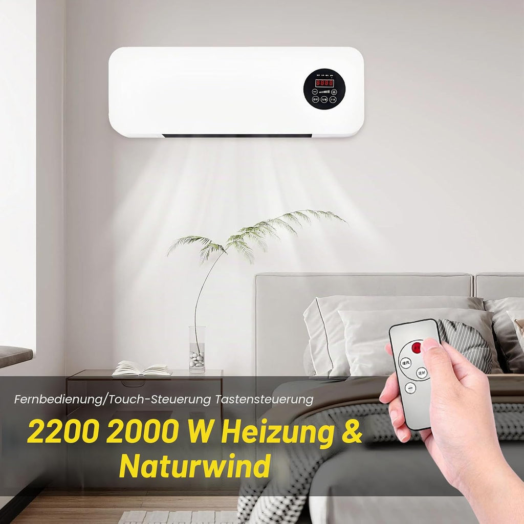 Aire acondicionado Epicooler, ventilador de pared con control remoto, aires acondicionados portátiles compactos y versátiles, aire acondicionado split de pared reversible, sin unidad exterior, temperatura constante inteligente (D)
