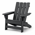 Silla Adirondack de polimadera negra