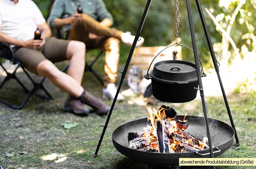 Brasero Grillfürst de acero de Ø 120 cm - brasero para jardín o terraza, sólido, duradero y resistente al calor, para hogueras o como zona de cocción, diámetro 120 cm