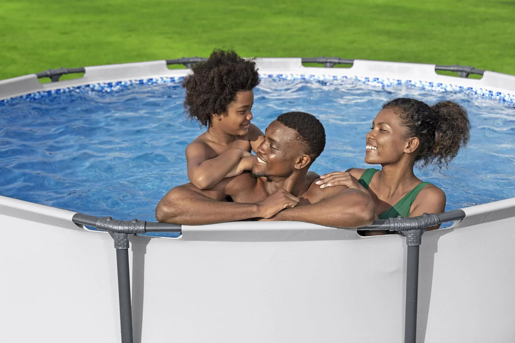 Piscina desmontable Steel Pro MAX 366 x 100 cm 9150 l con depuradora 2006 l/h escalera de seguridad redonda modelo 56418