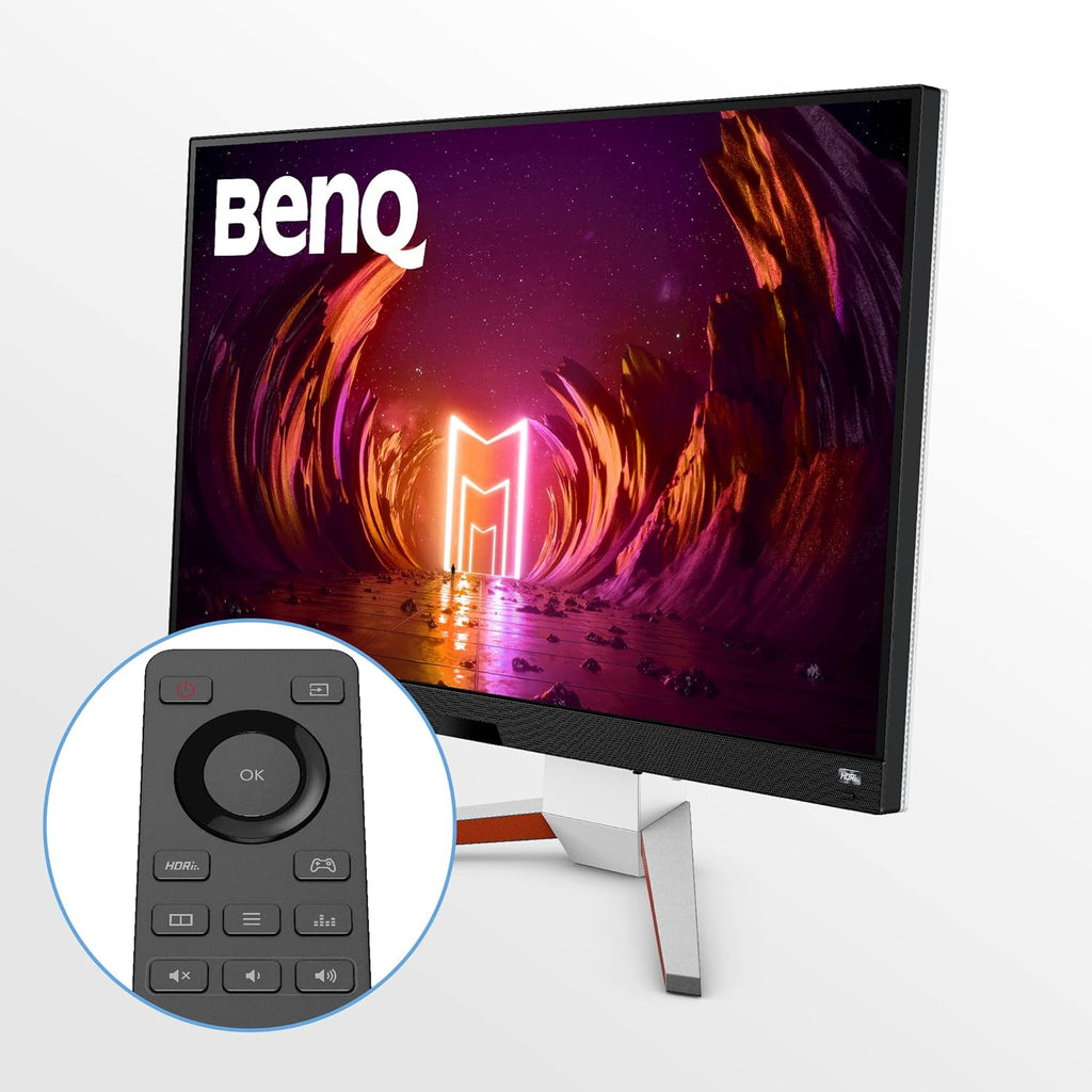 Monitor gaming 4K BenQ MOBIUZ EX3210U (32 pulgadas, IPS, 144 Hz, 1 ms, HDR 600, HDMI 2.1, ancho de banda completo de 48 Gbps, compatible con VRR para PS5, control remoto)