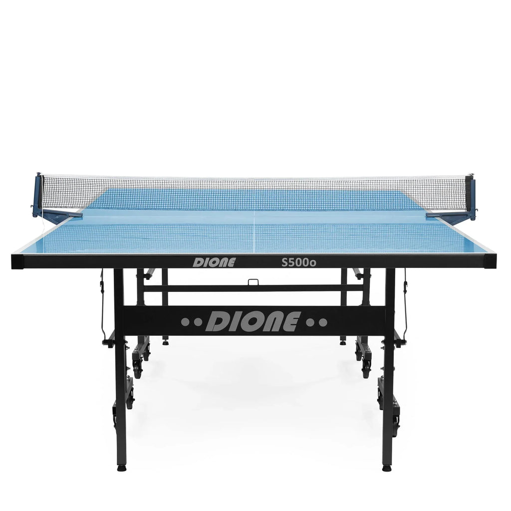 Mesa de ping-pong para exterior S500o plegable, 6 mm, resistente a la intemperie, 274 x 152,5 x 76 cm, con ruedas y función de entrenamiento individual