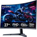 Monitor Gaming KOORUI de 27 pulgadas, pantalla gamer FHD VA, 180 Hz, pantalla curva, Adaptive-Sync, VESA 100 * 100 mm, 2xHDMI 2.0 y 1xDisplayPort 1.2