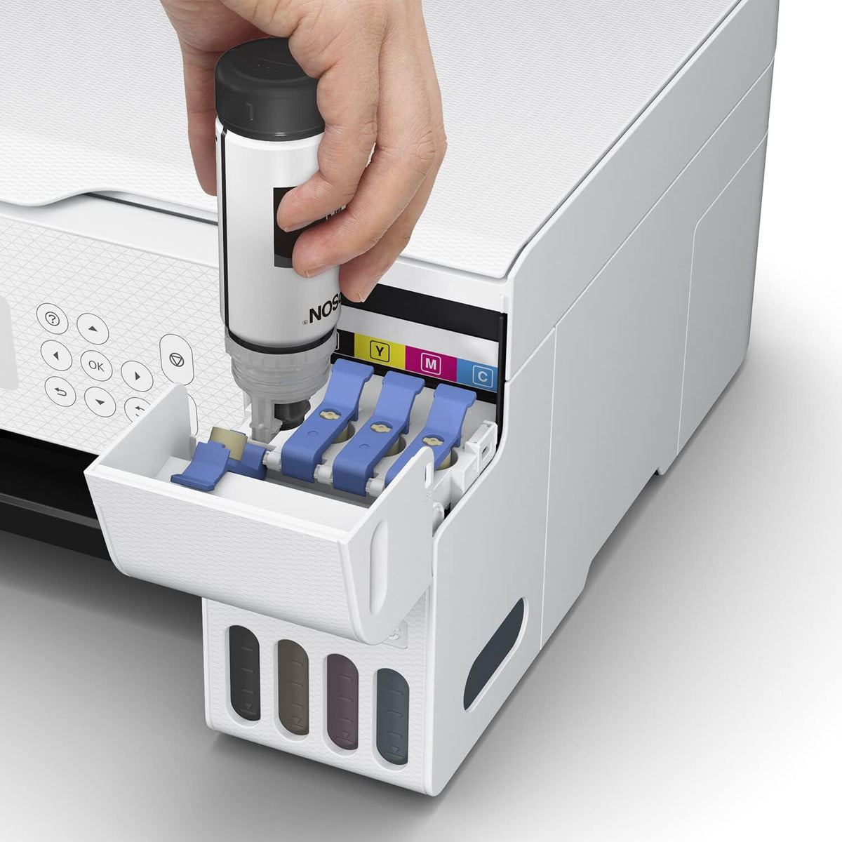 Impresora multifunción de inyección de tinta Wi-Fi Epson EcoTank ET-2826 A4, con un suministro de tinta incluido de hasta 3 años