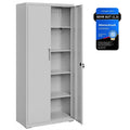 Armario archivador SONGMICS con puertas dobles y cerradura, 5 niveles y estantes ajustables, 80 x 40 x 180 cm