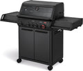 Enders® Gasgrill Monroe Pro 4 SIKR Turbo Shadow inkl. Seargrate, 4-Brenner, mit Kocher, Infrarot-Heckbrenner, PanoVision Sichtfenster, Gussrost, Aluguss Grill, 800 °C TURBO ZONE™, SIMPLE CLEAN™, #8366