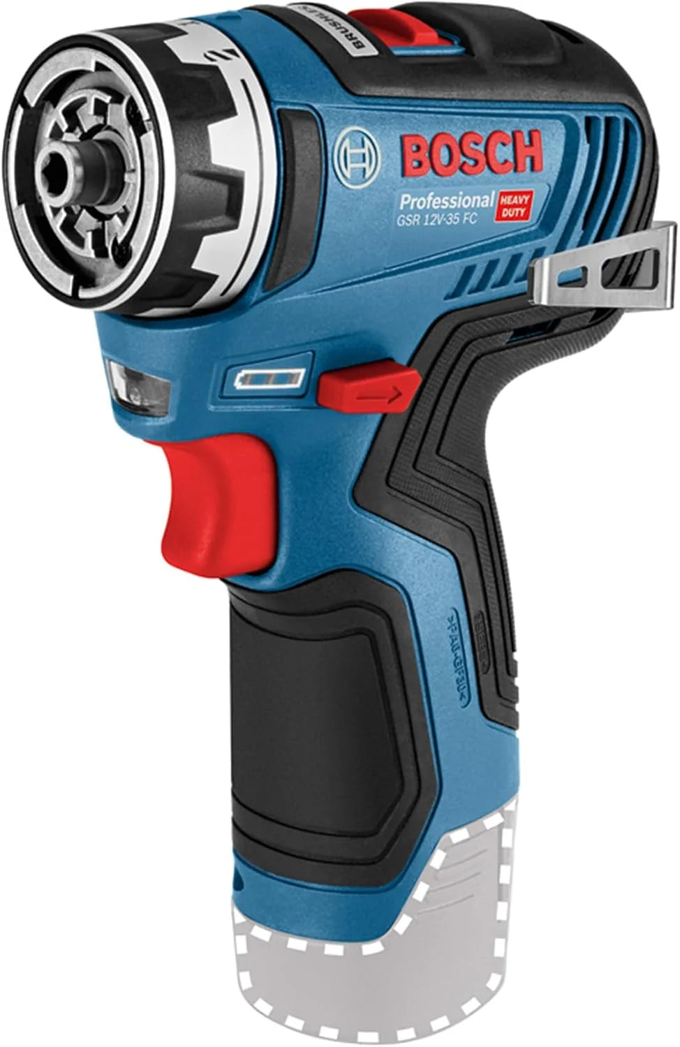 Bosch Professional system 12V: akumulatorowa wiertarko-wkrętarka GSR 12V-35 FC (bez akumulatorów i ładowarki, opakowanie kartonowe)