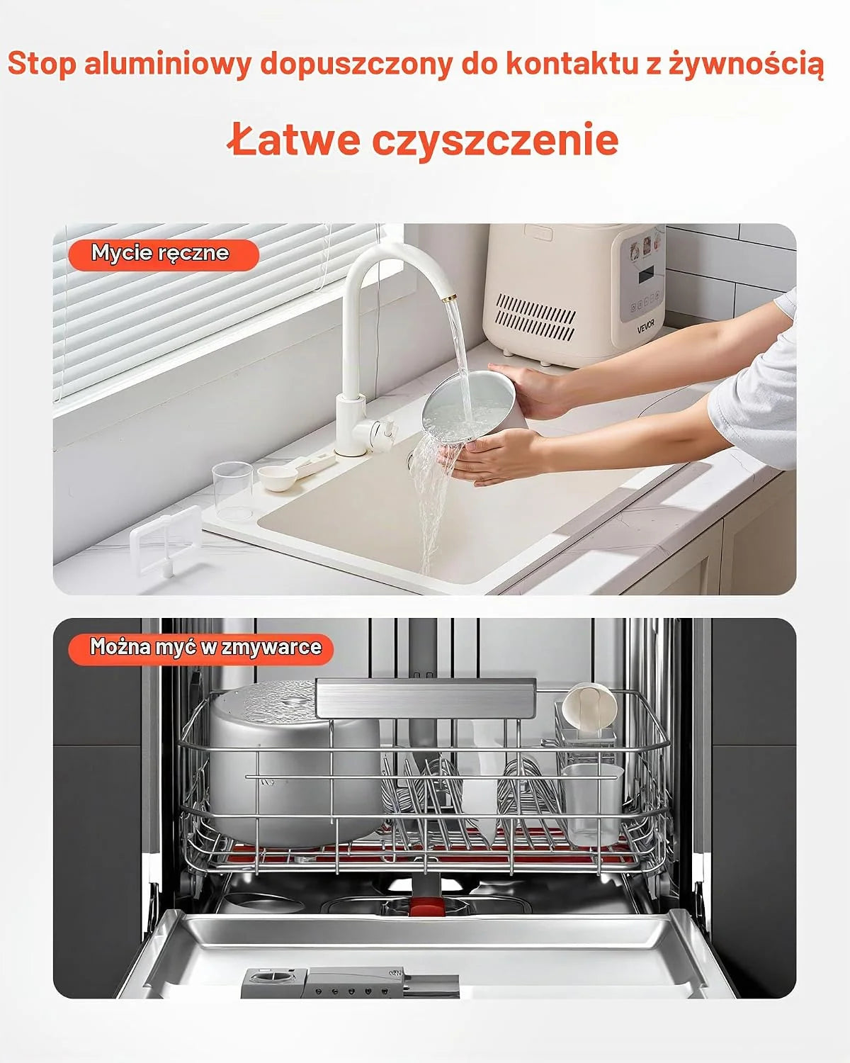 VEVOR automatyczna maszyna do lodów z wbudowaną kompresorem, 1 l, bez wstępnego zamrażania, lodów i kostkarka do lodu, z 4 trybami, elektryczna maszyna do lodu, maszyna do sorbetów jogurtowych, biała