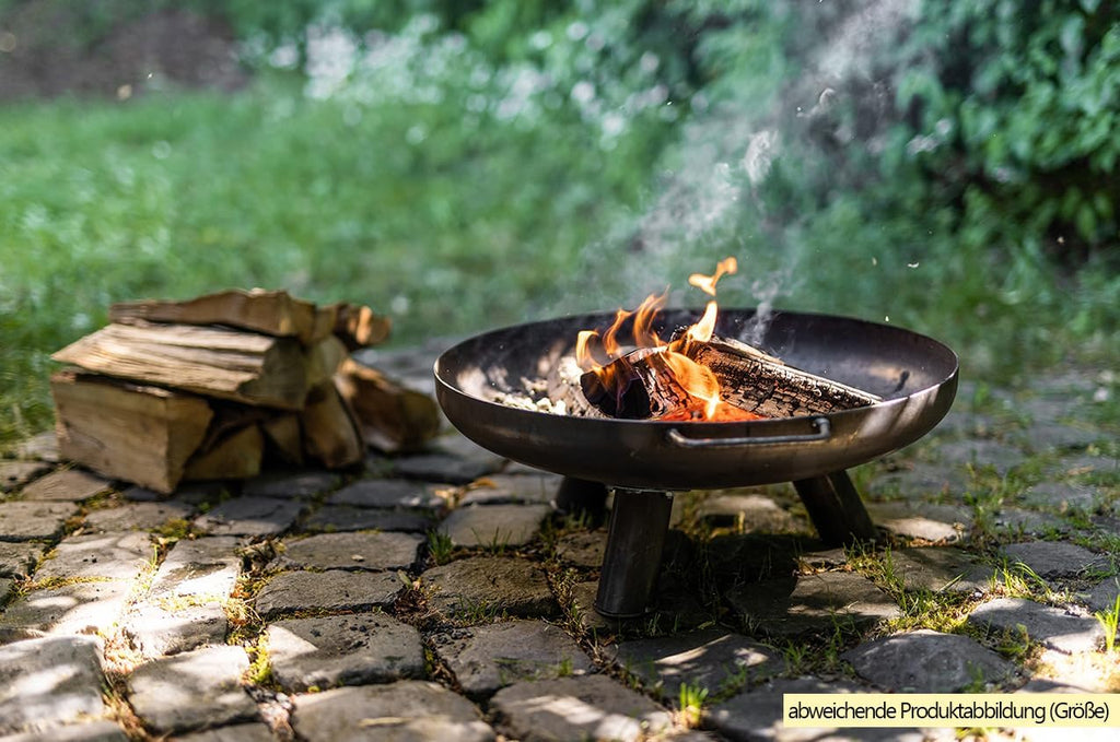 Brasero Grillfürst de acero de Ø 120 cm - brasero para jardín o terraza, sólido, duradero y resistente al calor, para hogueras o como zona de cocción, diámetro 120 cm