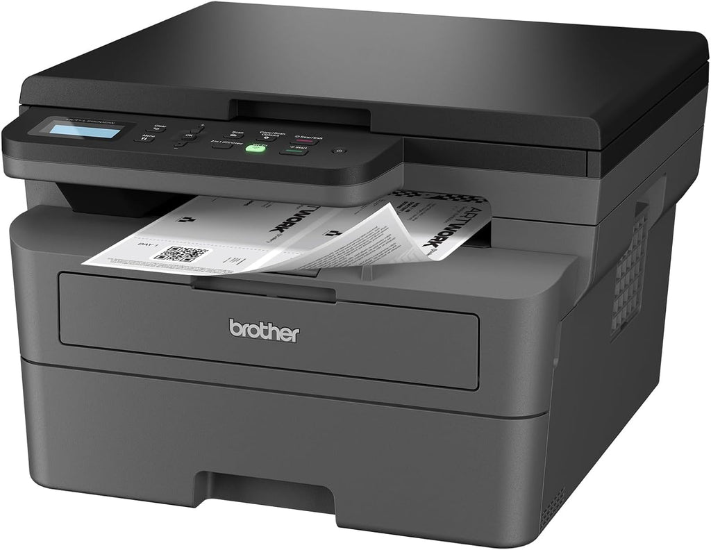 Impresora multifunción láser monocromo 3 en 1 Brother DCP-L2620DW, 32 ppm, impresión a doble cara automática, panel de control LCD de 2 líneas, USB y Wi-Fi de 5 GHz