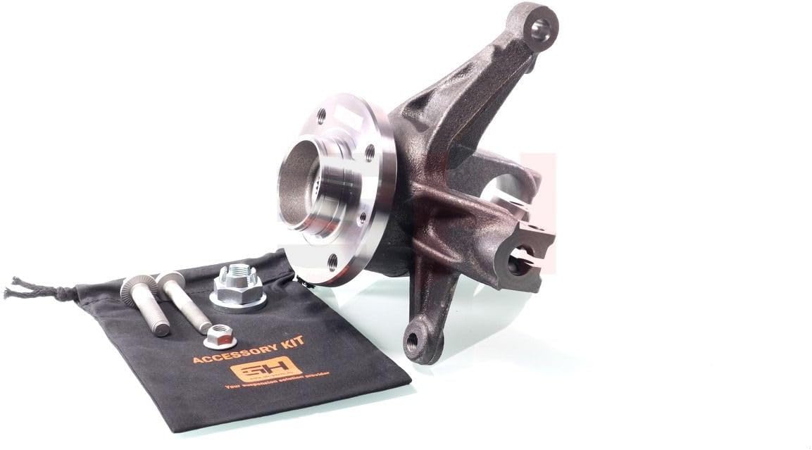 GH Mangueta de rueda delantera izquierda Portamangueta GH-283970V con cubo de rueda con rodamiento de rueda con tornillos/pernos