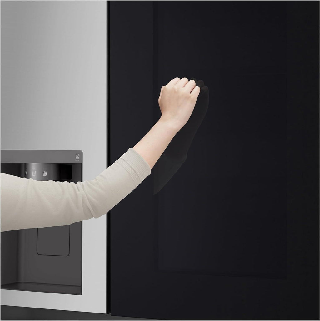 Frigorífico Side by Side LG GSGV81PYLL, Clase E, 635 L, Instaview, frigorífico con congelador, dispensador de hielo, hielo picado y agua, Total NoFrost, compresor Smart Inverter, Wi-Fi