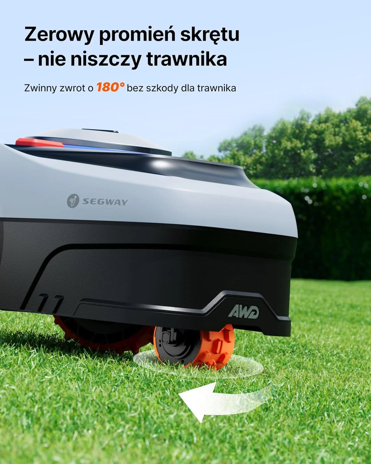 Segway Navimow i205 AWD Robot koszący, napęd na wszystkie koła umożliwiający koszenie na zboczu o nachyleniu do 45%, EFLS NRTK + Vision, automatyczne mapowanie, bez konieczności użycia anteny RTK