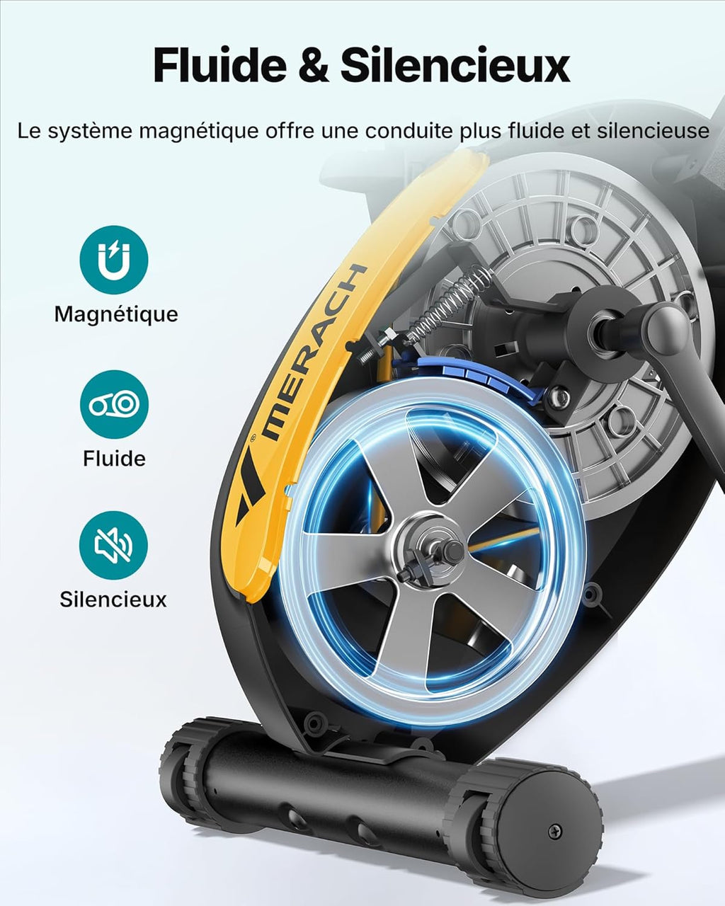 MERACH Bicicleta estática plegable 4 en 1, bicicleta estática con monitor LCD y sensor de pulso manual, bicicleta de fitness magnética con cojín de asiento cómodo, para el hogar, ahorra espacio