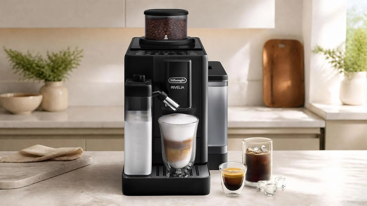 De'Longhi Rivelia Start - Automatyczny Ekspres do Kawy 10 Napojów Czarny