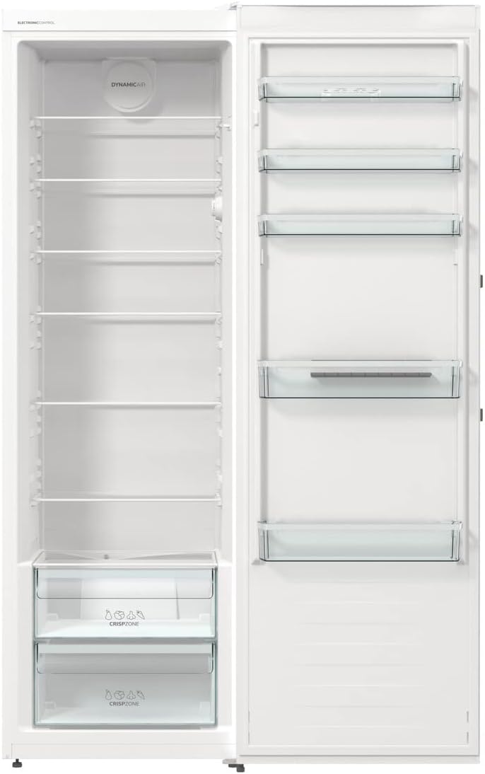 Frigorífico Gorenje R 619 DAXL6/AdaptTech/FreshZone/Función de enfriamiento rápido/Sistema de refrigeración por circulación de aire/Pantalla LED / 398l / 185cm / Clase energética D/Acero inoxidable