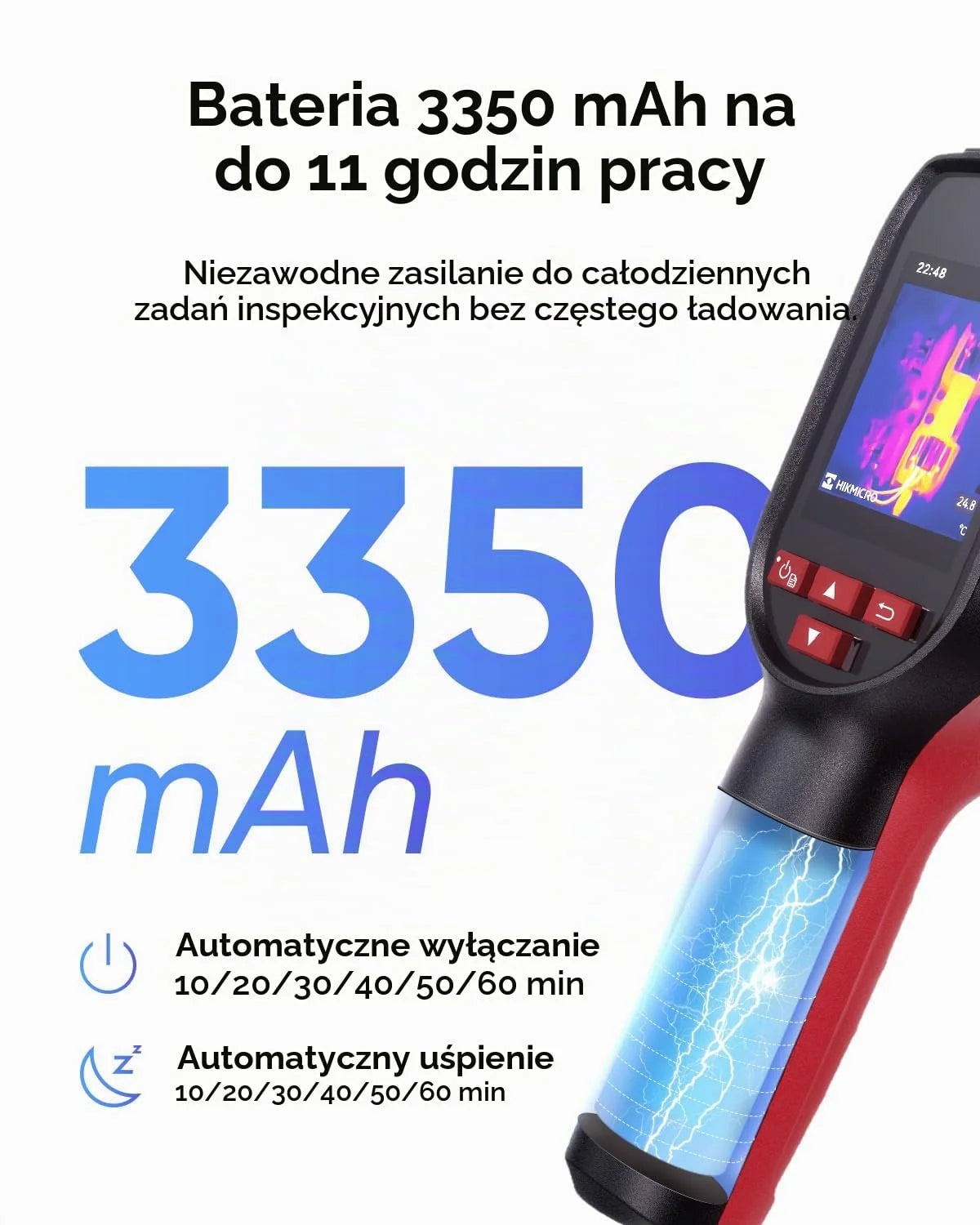 HIKMICRO D01 Kamera termowizyjna, rozdzielczość SuperIR 240x240, SuperScene, kamera termowizyjna z rozdzielczością IR 96x96, bateria 3350mAh na 11 godzin pracy, nagrywanie zdjęć i wideo