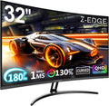 Monitor Gaming Curvo Z-Edge 32'' 2K QHD (2560x1440), 1ms, 170Hz, Pantalla Gaming 16:9, AMD FreeSync, Inclinación Ajustable, 1500R VA, 2×DP1.4 & 2×HDMI2.0, 3000:1, RGB, VESA 75*75mm (Cable HDMI incluido)
