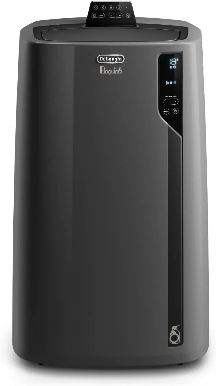 Pingüino PACEL112 Silent, aire acondicionado portátil silencioso con tecnología Eco Real Feel y Cool Surround, función deshumidificadora, 2.9 kW, 63 dB, plástico, negro, clase A, hasta 110 m³