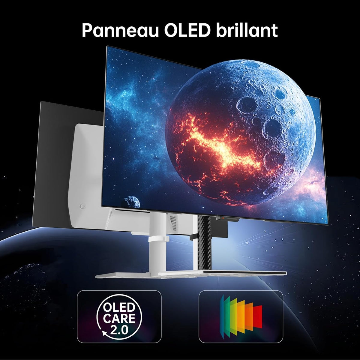 Monitor OLED 4K de 32 pulgadas KTC, monitor de PC para juegos de modo dual 4K a 240 Hz / 1080P a 480 Hz, tiempo de respuesta de 0,03 ms, FreeSync/G-Sync, HDR True Black 400, HDMI 2.1, DP 1.4, USB-C de 65 W, 3 USB-A 3.0, KVM