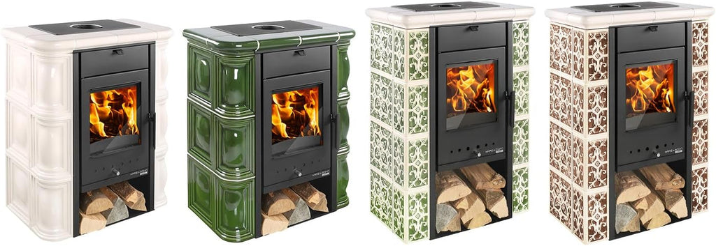 Haas+Sohn | Estufa de leña Tirol 343.15-C negro perlado/crema | 6 kW