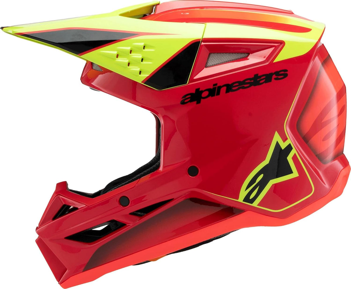 Casco de motocross Alpinestars S-M3 Fray, rojo/amarillo, L (59/60)