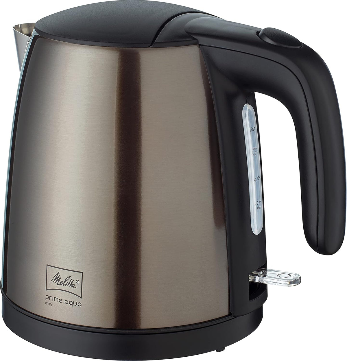 Melitta AromaFresh - Cafetera de filtro - con jarra de cristal - molinillo integrado - función de temporizador - 10 tazas - Negro puro