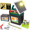 VOSS Power XXL B 12.000-S, 10.800V Potente pastor eléctrico solar 9V 12V, incl. batería de 55Ah y señal de advertencia, módulo solar de alta eficacia, para caballos, ponis, perros, gatos, garzas, ganado, cerdos