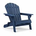 Silla Adirondack de madera azul 90 cm x 75 cm x 85 cm