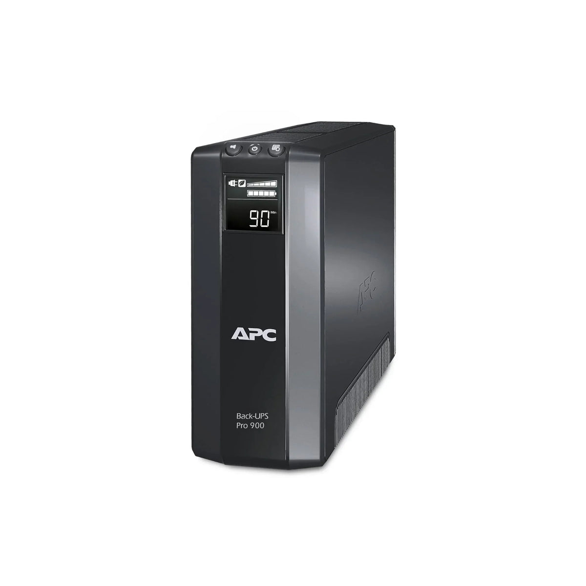 SAI APC Back-UPS PRO BR900G GR de 900VA, 5 tomas Schuko, función de ahorro de energía, pantalla, seguro de protección de equipos de 150.000 euros