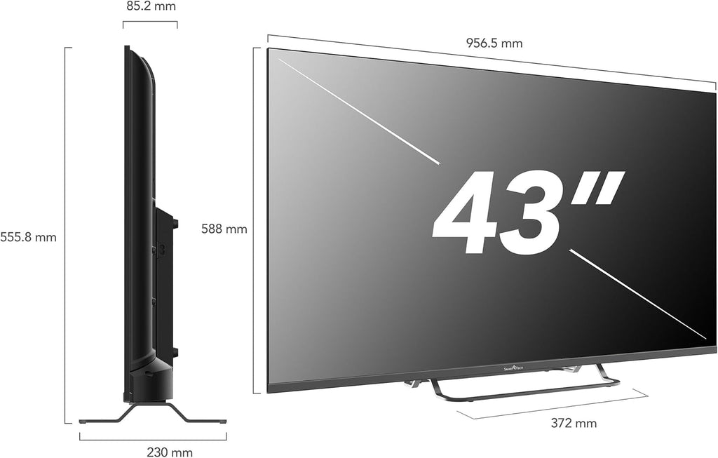 Smart TV QLED 4K UHD 43" (109 cm) Smart Tech 43QG02V Google TV - 4xHDMI - 2xUSB - Dolby Vision - Dolby Atmos
