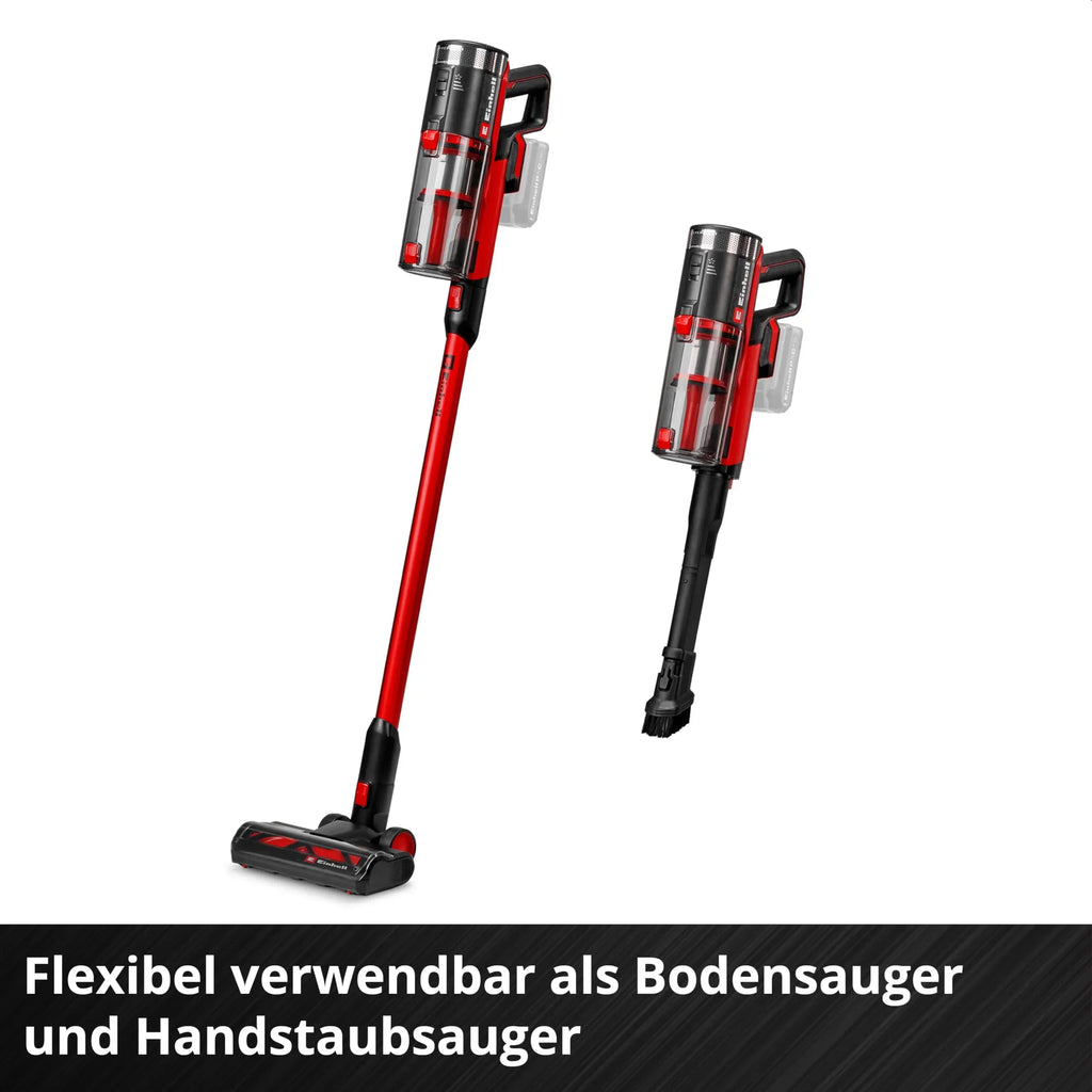Aspiradora escoba inalámbrica Einhell TE-SV 18/270 BL-Solo PXC 18V sin escobillas, 270 mbar, sin bolsa, 3 modos, triple filtro, sin batería