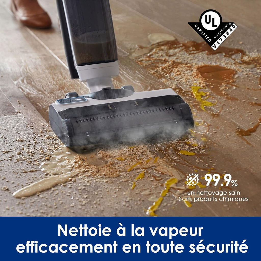 Tineco Floor One S5 Steam Limpiador a vapor caliente para suelos duros con pantalla digital, perfecto para suciedad difícil, limpieza sin productos químicos con cable