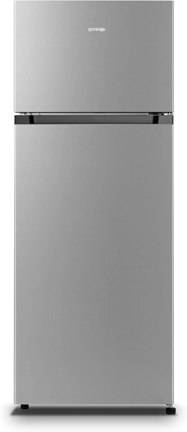 Gorenje RF414EPS4 lodówka dwudrzwiowa z zamrażarką na górze, 165 l, zamrażarka 41 litrów, oświetlenie wewnętrzne LED, klasa efektywności energetycznej E, 143,6 cm x 55 cm, srebrna