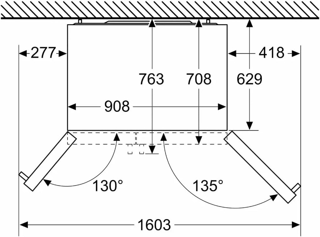 SIEMENS KA93GAIDP, iQ500, amerykański side-by-side, 178,7 x 90,8 cm, chłodzenie 369 l i zamrażanie 191 l, system odświeżania noFrost, dozownik lodu i wody z przyłączem wody, komora barowa, stal